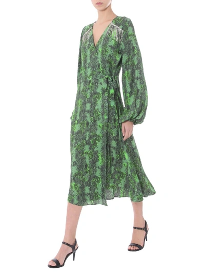 Shop Rotate Birger Christensen "kira" Dress In Green