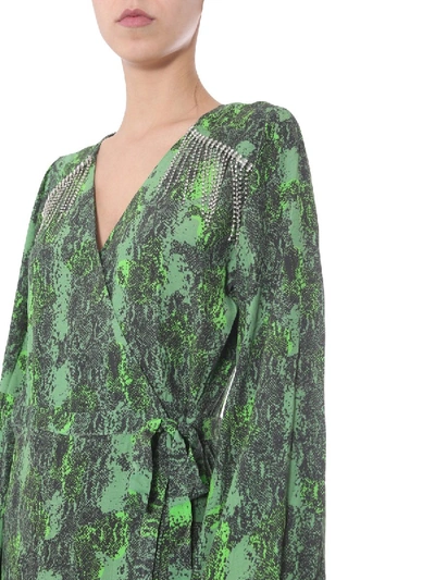 Shop Rotate Birger Christensen "kira" Dress In Green