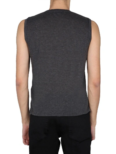 Shop Saint Laurent "malibu" Tank In Grey