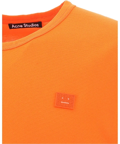 Shop Acne Studios "nash Face" T-shirt In Orange