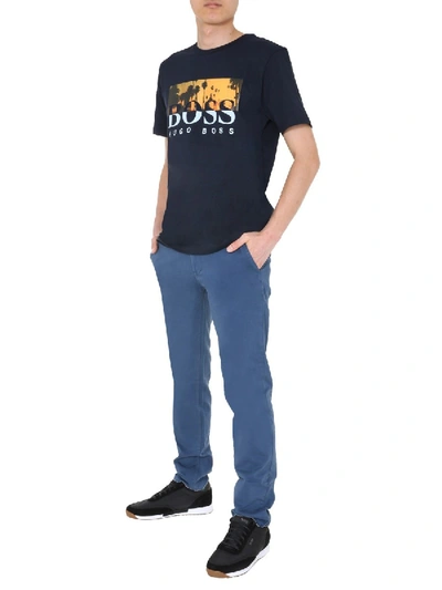 Shop Hugo Boss "schino" Trousers In Blue