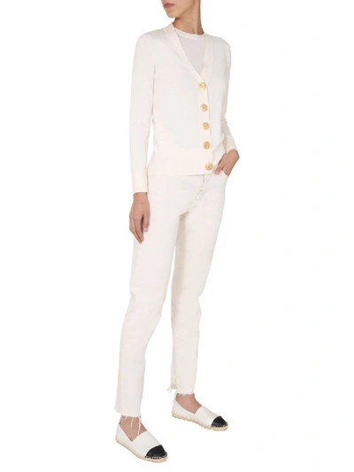 Shop Tory Burch "simone" Cardigan In White