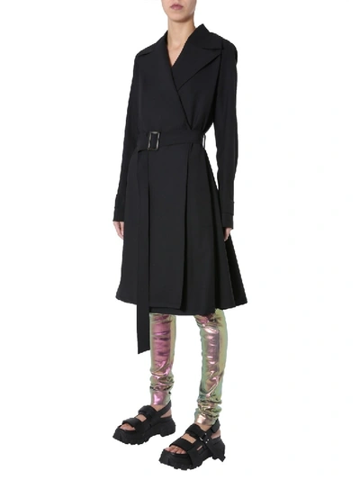 Shop Rick Owens "soft"trench In Black