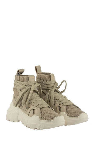 Shop Agnona 2.28 Cashmere Sneakers In Cream