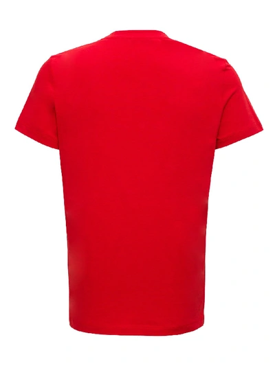 Shop Balmain 3d Logo Effect Tee In Red