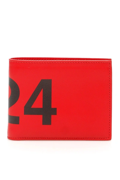 Shop 424 Bifold Wallet With Logo In Red