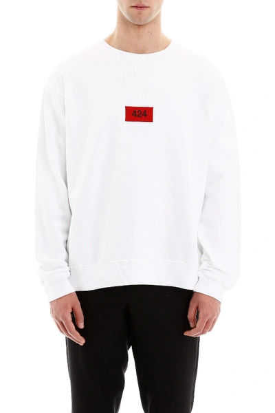 424 Sweatshirt Logo White In Off White
