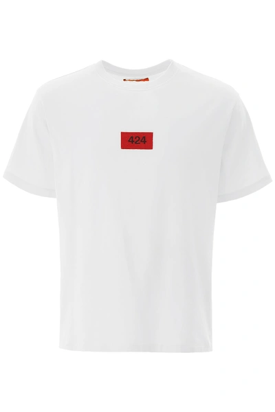 Shop 424 Logo T-shirt In Off White