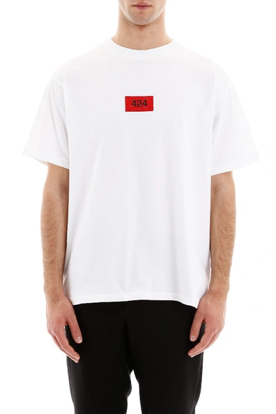 Shop 424 Logo T-shirt In Off White