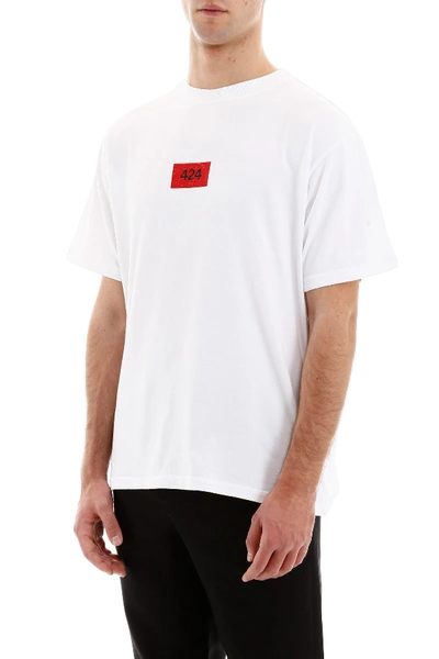 Shop 424 Logo T-shirt In Off White