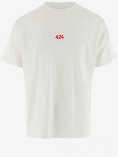 Shop 424 T-shirts And Polos In Bianco