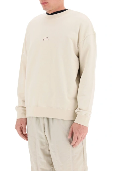 Shop A-cold-wall* A Cold Wall Logo Print Sweatshirt In Almond Milk