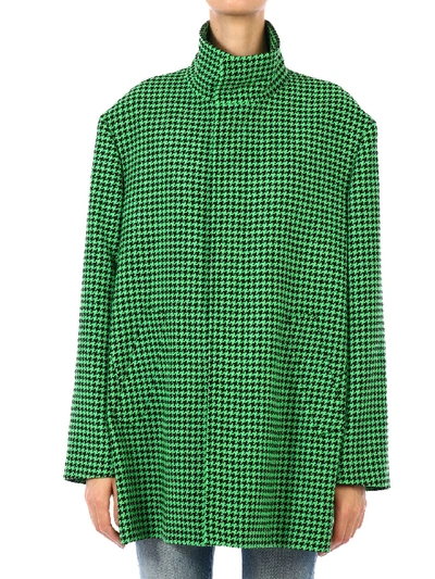 Shop Balenciaga A Shape Coat In Green