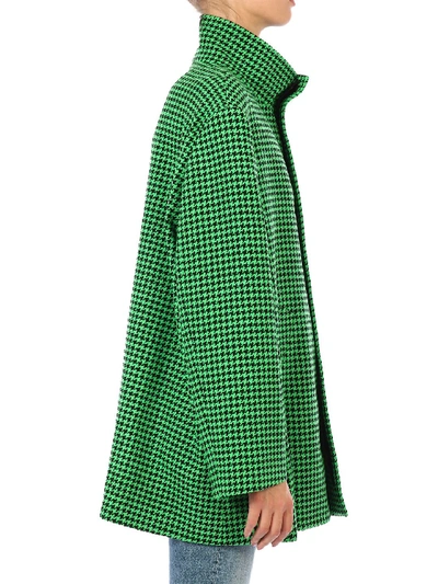 Shop Balenciaga A Shape Coat In Green