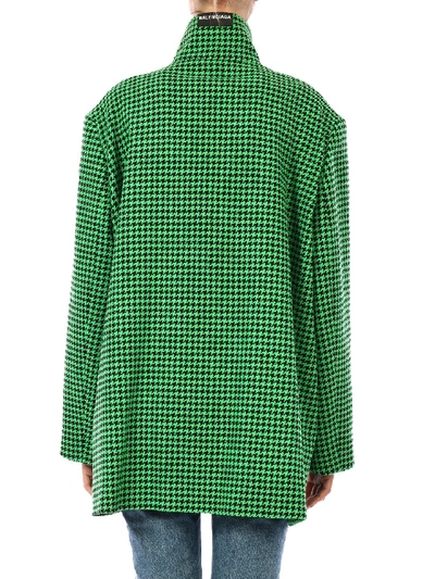 Shop Balenciaga A Shape Coat In Green