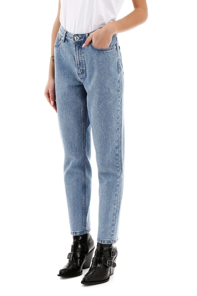 Shop Apc A.p.c. High Waist 80s Jeans In Indigo Delave