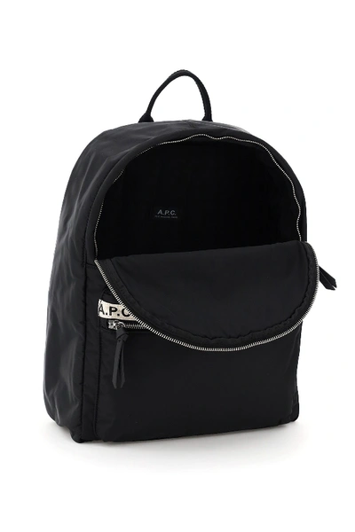 Shop Apc A.p.c. Repeat Nylon Backpack In Noir