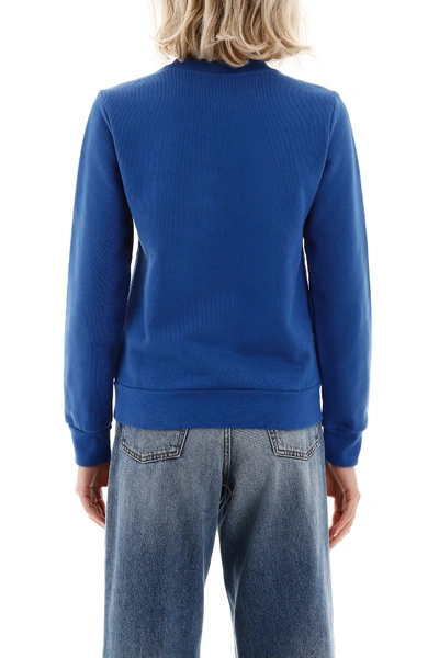 Shop Apc X Carhartt A.p.c. X Carhartt Logo Sweatshirt In Bleu Roi