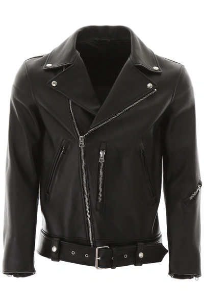 Shop Acne Studios Biker Jacket In Black