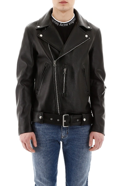 Shop Acne Studios Biker Jacket In Black