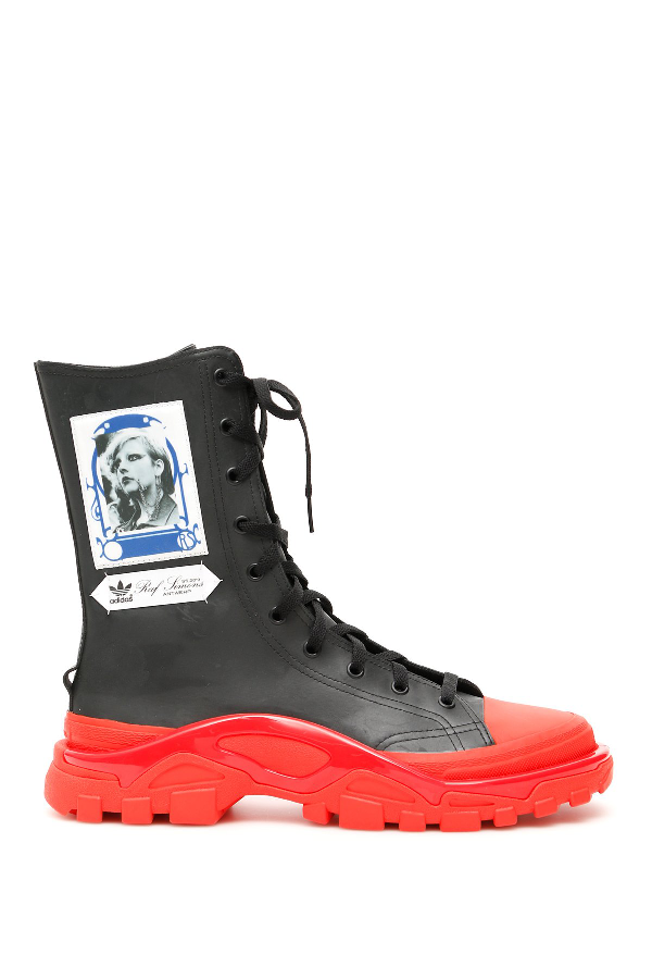 raf simons shoes red and black