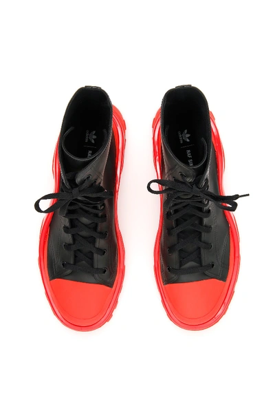 Shop Adidas Originals Adidas By Raf Simons Unisex Detroit High Sneakers In Cblack Ftwwht Red
