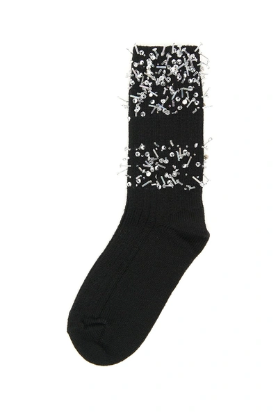 Shop Alanui Hoarfrost Socks In Black