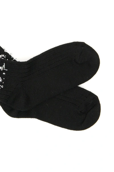 Shop Alanui Hoarfrost Socks In Black