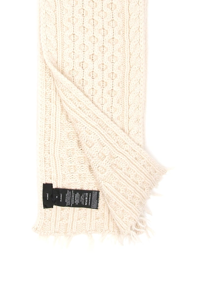 Shop Alanui Wool And Cashmere Scarf In White