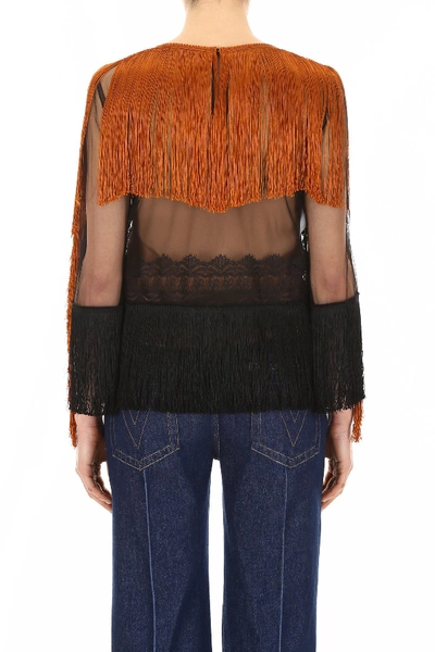 Shop Alberta Ferretti Ethnic Blouse In Black