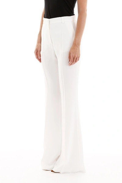 Shop Alberta Ferretti Flare Trousers In White