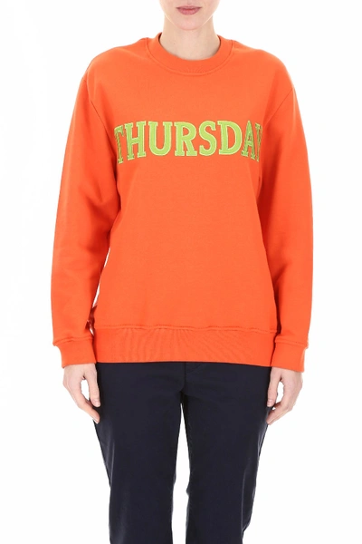 Shop Alberta Ferretti Monday Sweatshirt In Orange