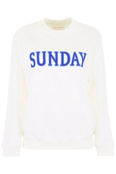 Shop Alberta Ferretti Sunday Sweatshirt In White