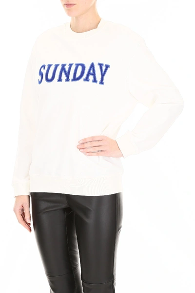 Shop Alberta Ferretti Sunday Sweatshirt In White