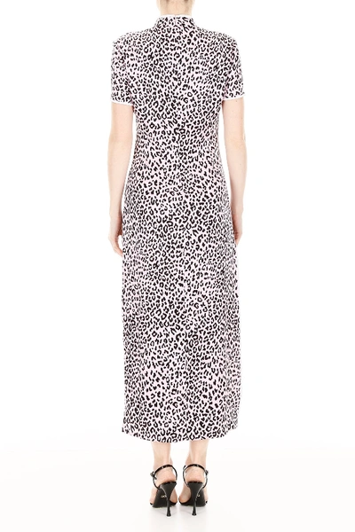 Shop Alessandra Rich Leopard-printed Dress In Light Pink