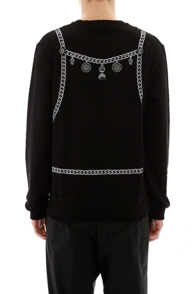 Shop Alexander Mcqueen Chains Embroidery Sweatshirt In Black Mix