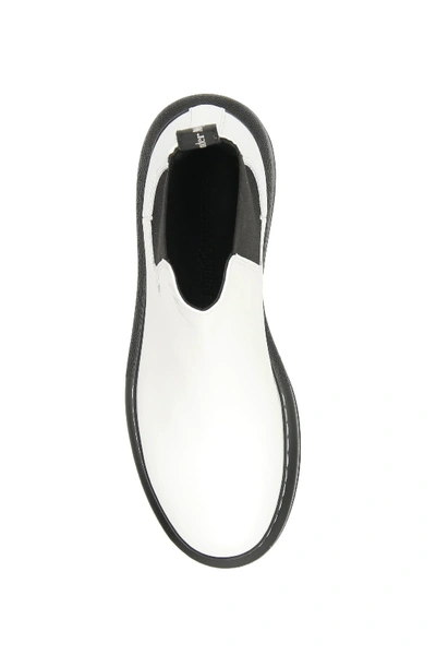 Shop Alexander Mcqueen Chelsea Hybrid Boots In White Black