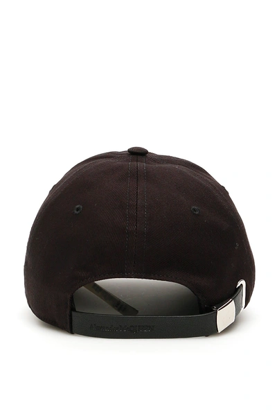 Shop Alexander Mcqueen Double Logo Baseball Cap In Black Ivory