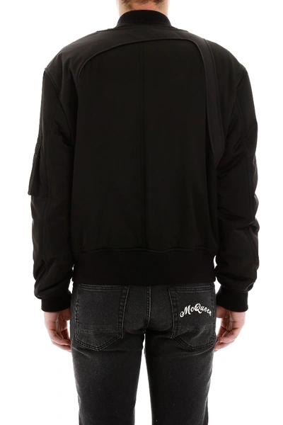 Shop Alexander Mcqueen Harness Bomber Jacket In Black