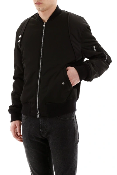 Shop Alexander Mcqueen Harness Bomber Jacket In Black