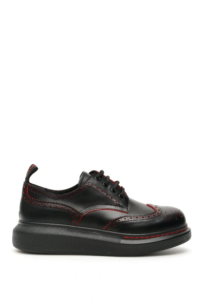 Shop Alexander Mcqueen Hybrid Lace-ups In Black Red