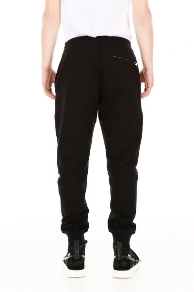 Shop Alexander Mcqueen Joggers With Skull Embroidery In Deep Black