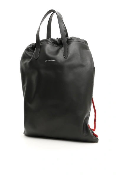 Shop Alexander Mcqueen Leather Backpack In Black