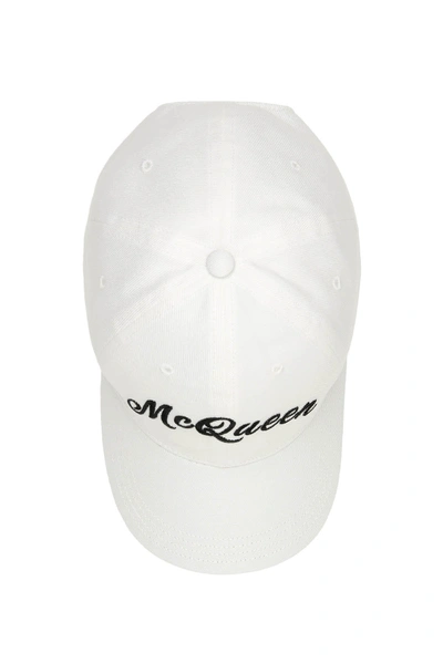 Shop Alexander Mcqueen Logo Baseball Cap In Ivory Black