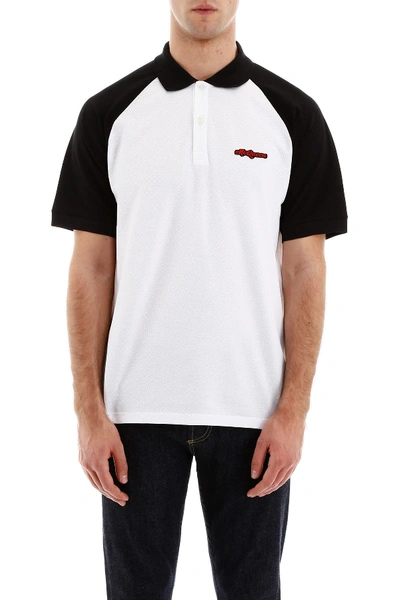 Shop Alexander Mcqueen Logo Patch Polo Shirt In White