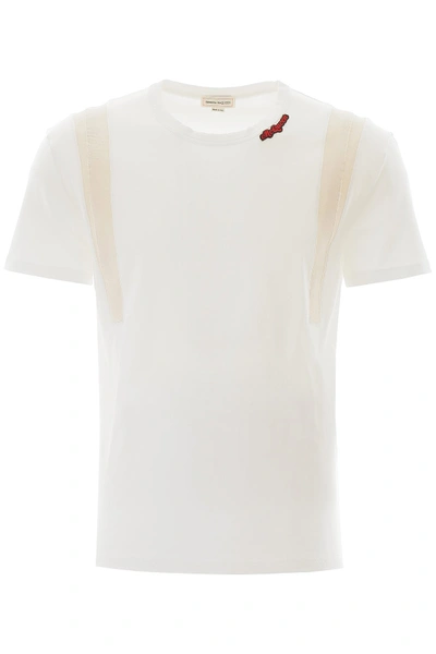 Shop Alexander Mcqueen Logo Patch T-shirt In White