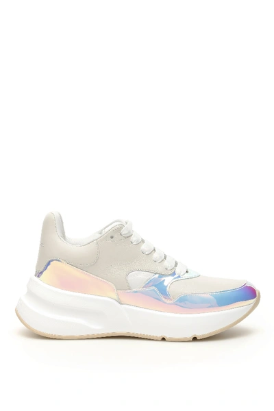 Shop Alexander Mcqueen Oversized Runner Sneakers In Op Whi Whi Whi Lu Re