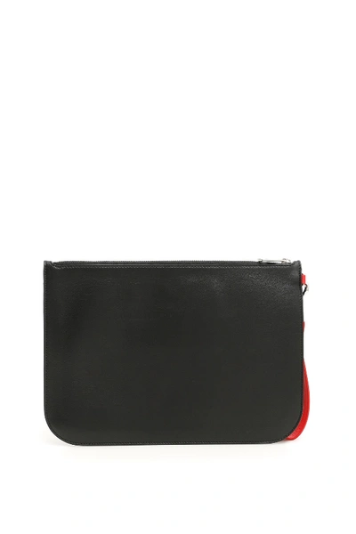 Shop Alexander Mcqueen Pouch In Black Lust Red