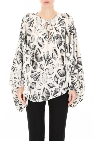 Shop Alexander Mcqueen Shell Print Shirt In Ivory Black