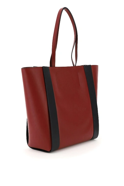 Shop Alexander Mcqueen Signature Tote Bag In Oxblood Black